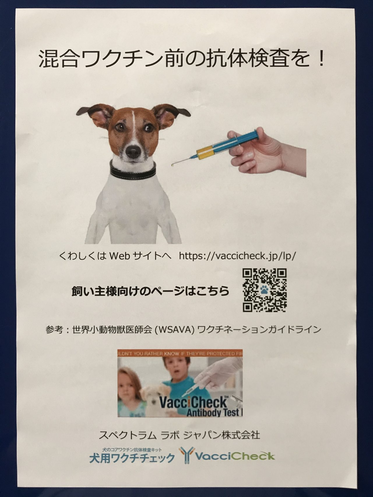 混合ワクチン前の抗体検査